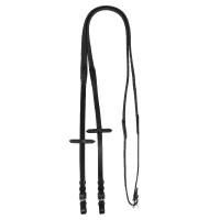 Rênes en cuir avec grip en caoutchouc 5/8" Acavallo Noir Rênes en cuir avec grip en caoutchouc 5/8" Acavallo Noir