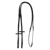 Lederen en rubberen teugels Kris 5/8" Acavallo Zwart
