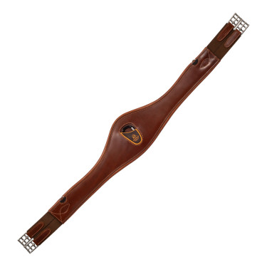 Sangle anatomique obstacle en cuir de veau Acavallo Cognac