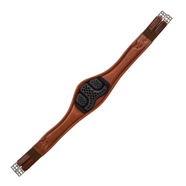 Sangle anatomique obstacle en cuir de veau Acavallo Cognac Sangle anatomique obstacle en cuir de veau Acavallo Cognac
