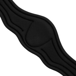 Sangle anatomique en cuir avec néoprène embossé et rembourré Equestro Noir Sangle anatomique en cuir avec néoprène embossé et rembourré Equestro Noir