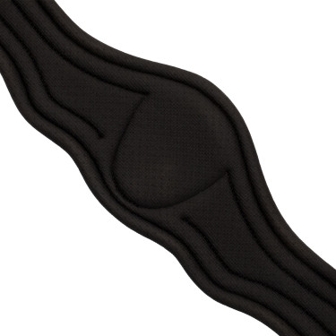 Sangle anatomique en cuir avec néoprène embossé et rembourré Equestro Marron foncé