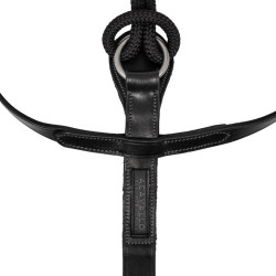 Enrênement Thiedemann en cuir italien et nylon tubulaire Acavallo Noir Enrênement Thiedemann en cuir italien et nylon tubulaire Acavallo Noir