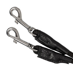 Enrênement Thiedemann en cuir italien et nylon tubulaire Acavallo Noir Enrênement Thiedemann en cuir italien et nylon tubulaire Acavallo Noir