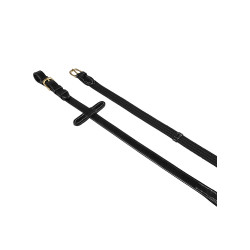 Rênes en tissu avec boucles en laiton modèle Lionel Equestro Noir Rênes en tissu avec boucles en laiton modèle Lionel Equestro Noir