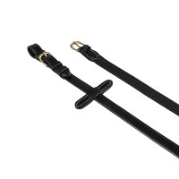 Rênes en tissu avec boucles en laiton modèle Lionel Equestro Noir