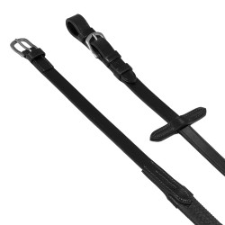 Rênes en cuir et caoutchouc Kris 5/8" Acavallo Noir Rênes en cuir et caoutchouc Kris 5/8" Acavallo Noir