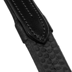 Rênes en cuir et caoutchouc Kris 5/8" Acavallo Noir Rênes en cuir et caoutchouc Kris 5/8" Acavallo Noir