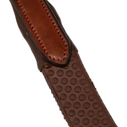 Rênes en cuir et caoutchouc Kris 5/8" Acavallo Cognac Marron
