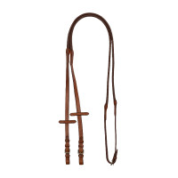 Leren en rubberen teugels met zilverkleurige gespen (1,6 cm) Equestro Zwart