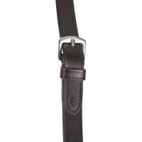 Rênes doubles de dressage en cuir Equestro Noir