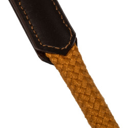 Rênes allemandes en cuir souple et corde en nylon Acavallo Marron foncé