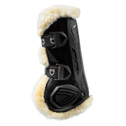 Guêtres en mouton synthétique avec fermeture rapide Equestro Noir Guêtres en mouton synthétique avec fermeture rapide Equestro Noir