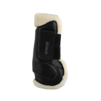 Guêtres en cuir écologique avec double velcro Acavallo Noir Guêtres en cuir écologique avec double velcro Acavallo Noir