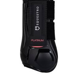 Guêtres anatomiques avec double fermeture velcro Platinum Equestro Noir