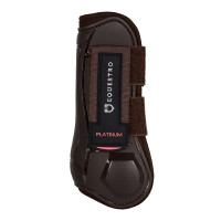 Anatomisch gevormde peesbeschermers met dubbele klittenbandsluiting Platinum Equestro Bruin