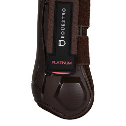 Guêtres anatomiques avec double fermeture velcro Platinum Equestro Marron