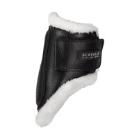 Protège-boulets en cuir écologique avec double velcro Acavallo Noir Protège-boulets en cuir écologique avec double velcro Acavallo Noir