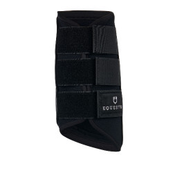 Guêtres de cross en néoprène et cuir perforé Airflow Equestro Noir Guêtres de cross en néoprène et cuir perforé Airflow Equestro Noir