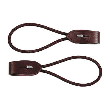 Pont Pelham avec crochet robuste Equestro Marron foncé Pont Pelham avec crochet robuste Equestro Marron foncé