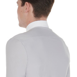 Polo manches longues en tissu polaire technique homme Warm+ Equestro Gris Polo manches longues en tissu polaire technique homme Warm+ Equestro Gris