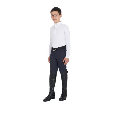 Wedstrijdpolo jongen getailleerd lange mouwen 3 knopen Avetis Equestro Wedstrijdpolo jongen getailleerd lange mouwen 3 knopen Avetis Equestro