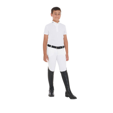 Wedstrijdshirt jongen getailleerd korte mouwen 4 knopen Arsen Equestro Wedstrijdshirt jongen getailleerd korte mouwen 4 knopen Arsen Equestro