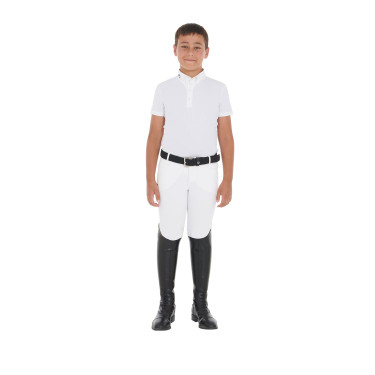 Wedstrijdshirt jongen getailleerd korte mouwen 4 knopen Arsen Equestro Wedstrijdshirt jongen getailleerd korte mouwen 4 knopen Arsen Equestro