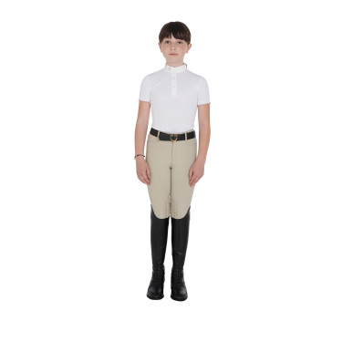 Ademend wedstrijdshirt meisje getailleerd korte mouwen Clara Equestro Ademend wedstrijdshirt meisje getailleerd korte mouwen Clara Equestro