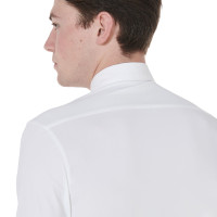 Wedstrijdpolo met lange mouwen voor heren Nestor Equestro Wit Wedstrijdpolo met lange mouwen voor heren Nestor Equestro Wit