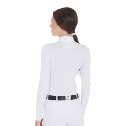 Polo de concours ajusté manches longues femme Artemis Equestro Blanc Polo de concours ajusté manches longues femme Artemis Equestro Blanc