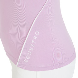 Technisch trainingsshirt met korte mouwen voor kinderen met ritssluiting Equestro Lila Blauw