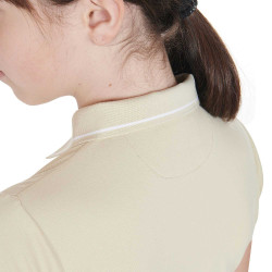 Technisch trainingsshirt voor kinderen in antibacteriële stof Equestro Oxfordbruin Roze