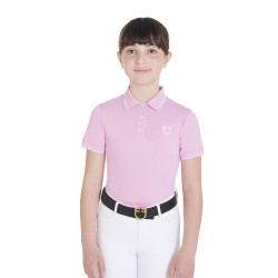 Technisch trainingsshirt voor kinderen in antibacteriële stof Equestro Lila Blauw