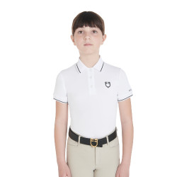 Technisch trainingsshirt voor kinderen in antibacteriële stof Equestro Wit