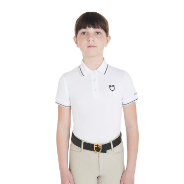 Technisch trainingsshirt voor kinderen in antibacteriële stof Equestro Wit
