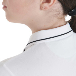 Technisch trainingsshirt voor kinderen in antibacteriële stof Equestro Wit