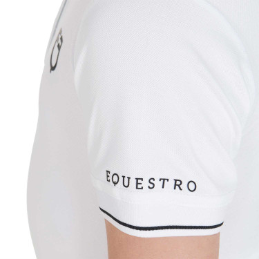 Technisch trainingsshirt voor kinderen in antibacteriële stof Equestro Wit