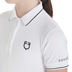 Technisch trainingsshirt voor kinderen in antibacteriële stof Equestro Wit