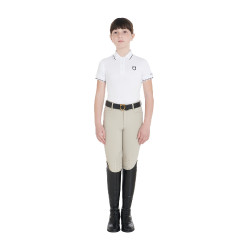 Technisch trainingsshirt voor kinderen in antibacteriële stof Equestro Wit