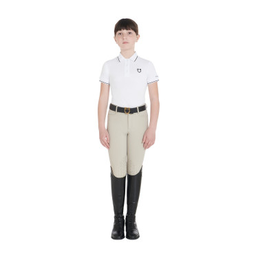 Technisch trainingsshirt voor kinderen in antibacteriële stof Equestro Wit