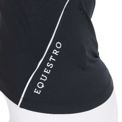 Technische aansluitende trainingspolo met ritssluiting voor dames Equestro Zwart Technische aansluitende trainingspolo met ritssluiting voor dames Equestro Zwart