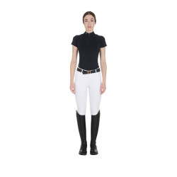 Technische aansluitende trainingspolo met ritssluiting voor dames Equestro Zwart Technische aansluitende trainingspolo met ritssluiting voor dames Equestro Zwart