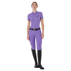 Polo d'entraînement ajusté en tissu respirant femme Equestro Violet dahlia Polo d'entraînement ajusté en tissu respirant femme Equestro Violet dahlia