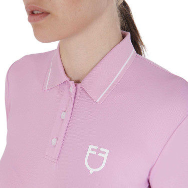 Polo d'entraînement ajusté en tissu respirant femme Equestro Polo d'entraînement ajusté en tissu respirant femme Equestro