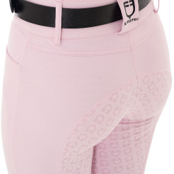 Pantalon taille haute avec grip intégral femme Equestro Ballerine Rose