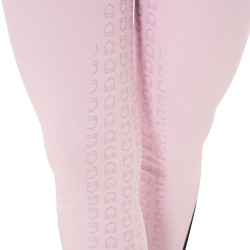 Pantalon taille haute avec grip intégral femme Equestro Ballerine Rose