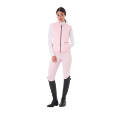Pantalon taille haute avec grip intégral femme Equestro Ballerine Rose