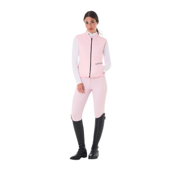 Pantalon taille haute avec grip intégral femme Equestro Ballerine Rose