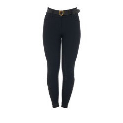Pantalon taille haute avec grip intégral femme Equestro Noir Pantalon taille haute avec grip intégral femme Equestro Noir
